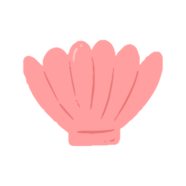 Basit El Çizimi Pembe Deniz Kabuğu