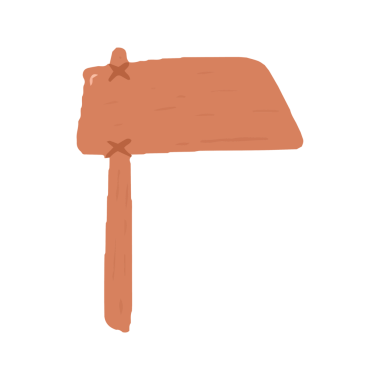 Basit El Çizilmiş Tahta Boş İmza Kazığı