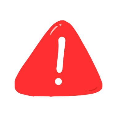 El Çizimi Kırmızı Uyarı Üçgeni Sembolü