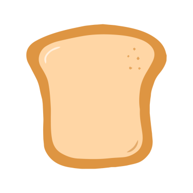 Kahvaltı için Dilimlenmiş Beyaz Tost Ekmek Çizimi