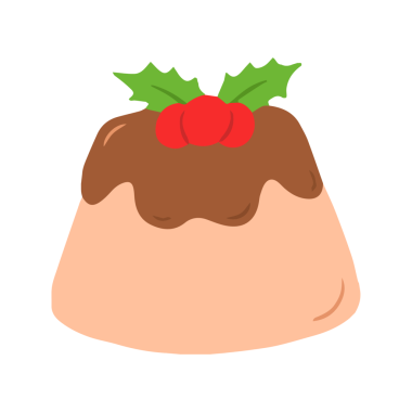 Holly ve Böğürtlenli Noel Pudingi.