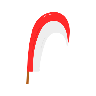 Bayrak Renkli Geleneksel Endonezya Silahı Celurit