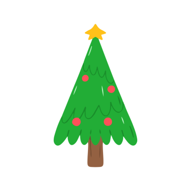 Yıldız ve Minimum Süslü Basit Uzun Noel Ağacı Resimleri