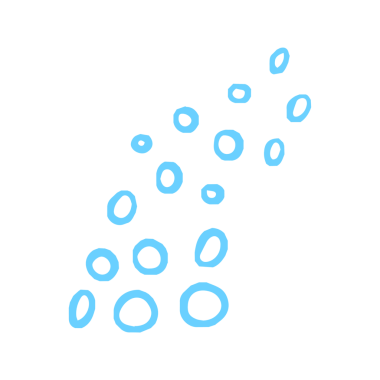 El Kabarcıkları Su Damlaları Mavi Çember Şekilleri