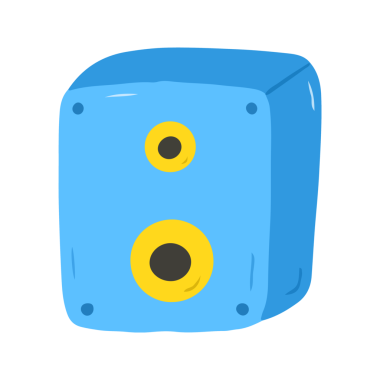 Şirin Çizgi Film Biçimi Mavi Sözcü İllüstrasyonu