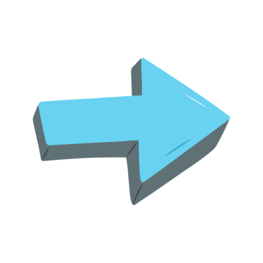 Mavi 3B Sağ Ok Sembolü İşaretleyici