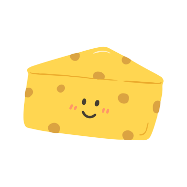 Sevimli El Çekimi Gülümseyen Peynir Dilimi