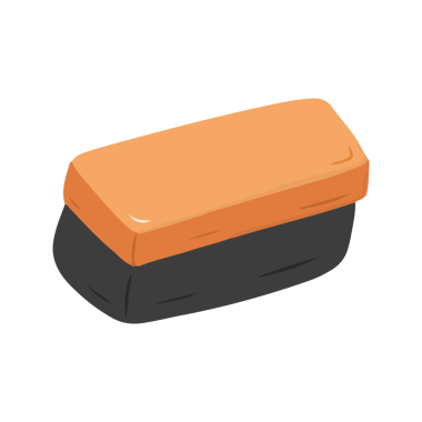 Şirin El Çizimi Tebeşir Tahtası Silgi Okul Malzemeleri Çizimi