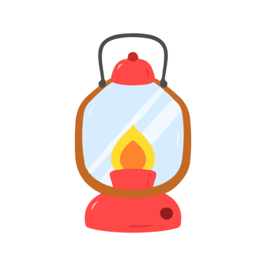 Ateşli Kırmızı Kamp Feneri Lambası