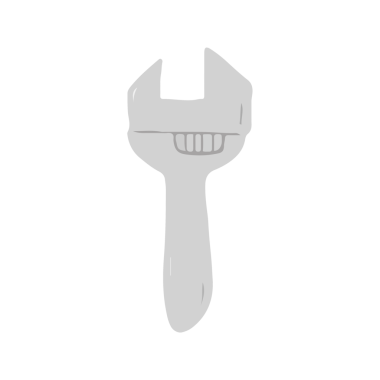 Basit Ayarlanabilir İngiliz Anahtarı Çizimi