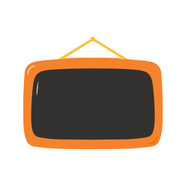 Turuncu Çerçeveli Sütun Şirin Çizimi