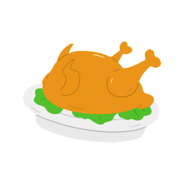 Kızarmış Tavuk Yemeği Şükran Günü Yemeği