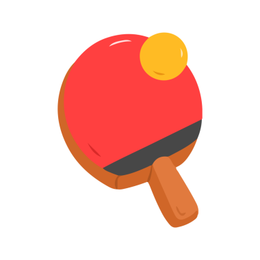 Masa Tenisi raket ve top illüstrasyon