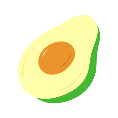 Turuncu Çukurlu Yarı Avokado