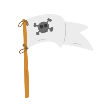 Korsan Kafatası ve Çapraz Kemikler Jolly Roger Bayrağı