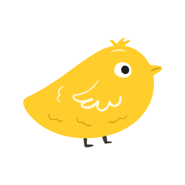 Sevimli küçük sarı kuş cıvıldıyor