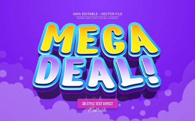 Mega Deal Satışları 3D Metin Efekti Düzenleme