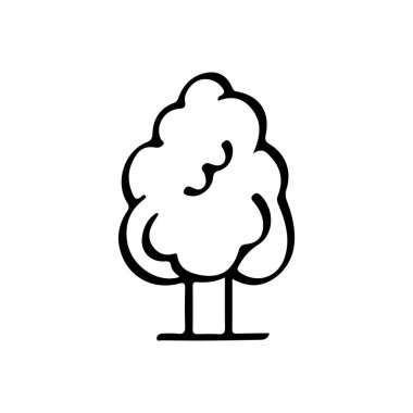 Basit El Tüylü Ağaç Çizimi