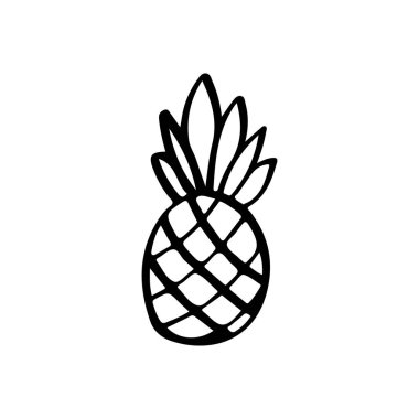 Tropik ananas meyvesi çizimi
