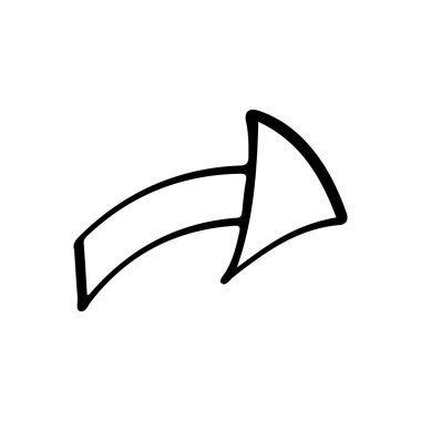 Eğri ok işaretleyici karalama ögesi