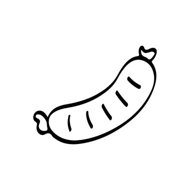 El çizimi sosis taslak karalama