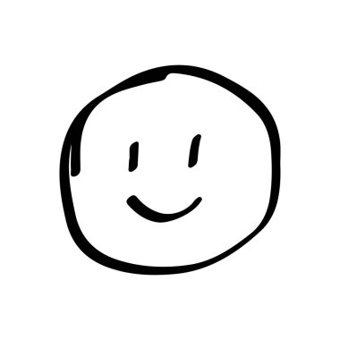 Basit Mutlu Gülen Yüz Doodle