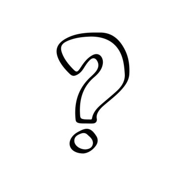 Soru İşareti Sembol El Çizimi Karalama