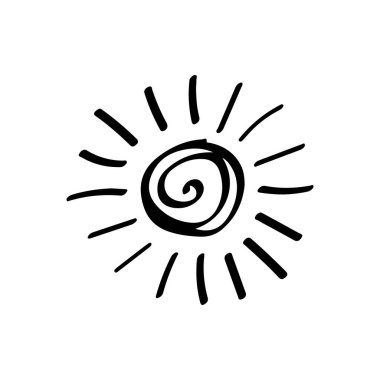 Güneşli Güneş Sarmalı Doodle Çizimlerini Işıklandırıyor