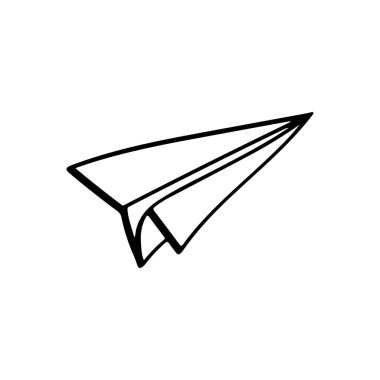 Kağıt Uçak Uçuşu Taslak Çizgisi