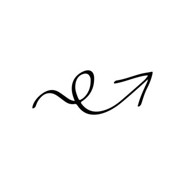 El çizimi kıvırcık ok çizimi çizimi