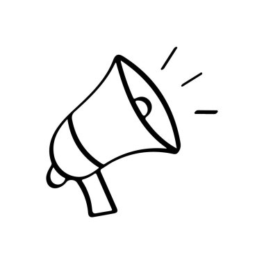 El yapımı megafon duyuru hoparlörü simgesi