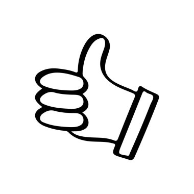 El Çizimi Başparmaklar Yukarı Taslak El İşareti