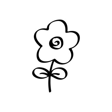 Spiral Merkezi ile Şirin Basit Çiçek