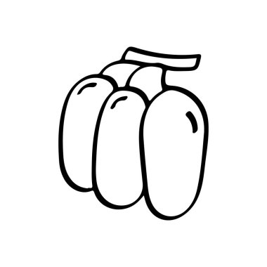 Çan biberi çizimi el çizimi sanat