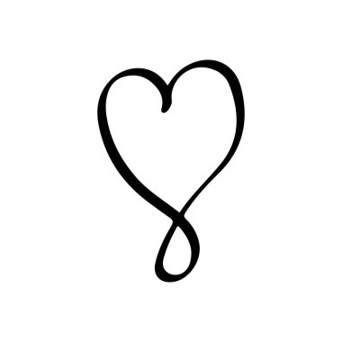 El çizimi kalp şeklinde karalama