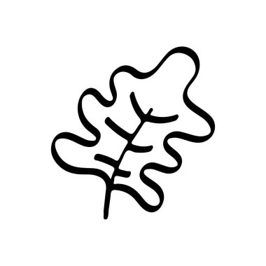 El yapımı meşe yaprağı taslağı.