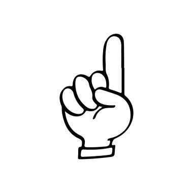 Parmak Yukarı El Hareketi Çizgisi Sanatı