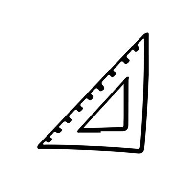 Üçgen Cetvel El Çizimi Çizimi