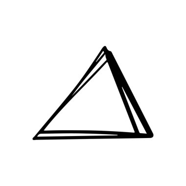 El Çizimi Üçgen Şekli Piramit Çizim Çizimi