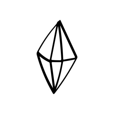 El çizimi Kristal Gemstone Elmas Çizimi Çizimi