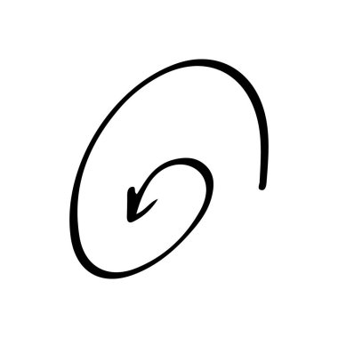 El Çizimi Spiral Ok Sembolü