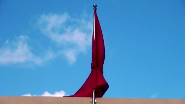 Wysokiej Jakości Filmik Flagą Maroka Zwolnionym Tempie 1080P — Wideo stockowe