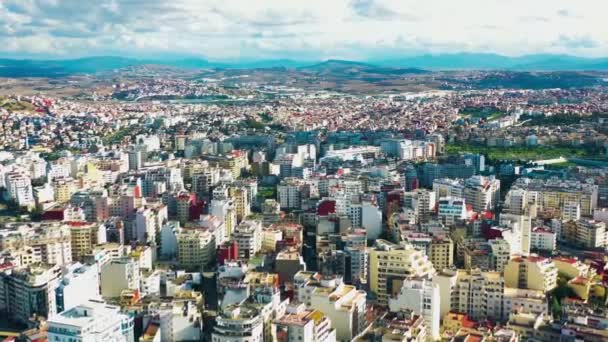 Fas Tanca Kentinin Havadan Görünüşü Tanca Kentinin Panoramik Görünümü Kalite — Stok video