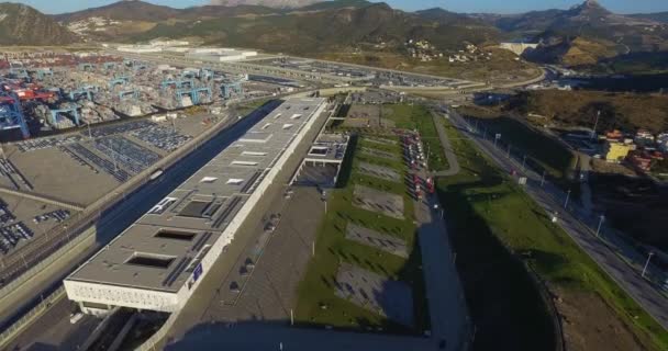 Uma Vista Aérea Tânger Med Localizada Estreito Gibraltar Norte Marrocos — Vídeo de Stock