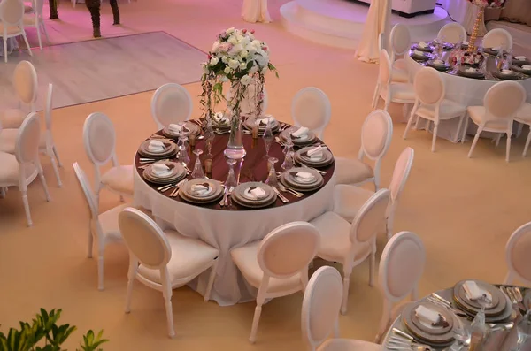 Table Marocaine Dans Réceptio Mariage Luxe — Photo