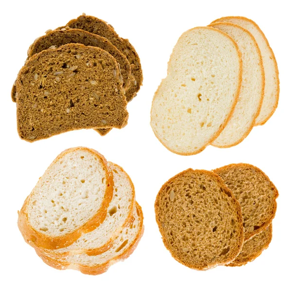 Нарезанные кусочки хлеба — стоковое фото