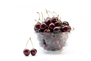 Bardakta taze kiraz