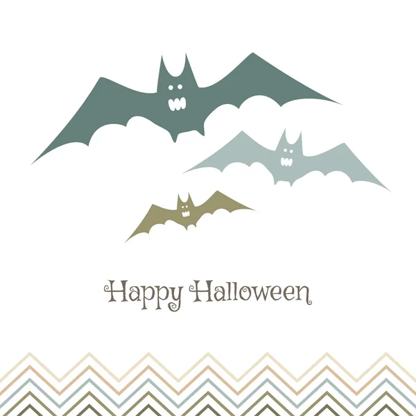 Multicolored evil bats. Bats for Halloween party. — Stock Vector