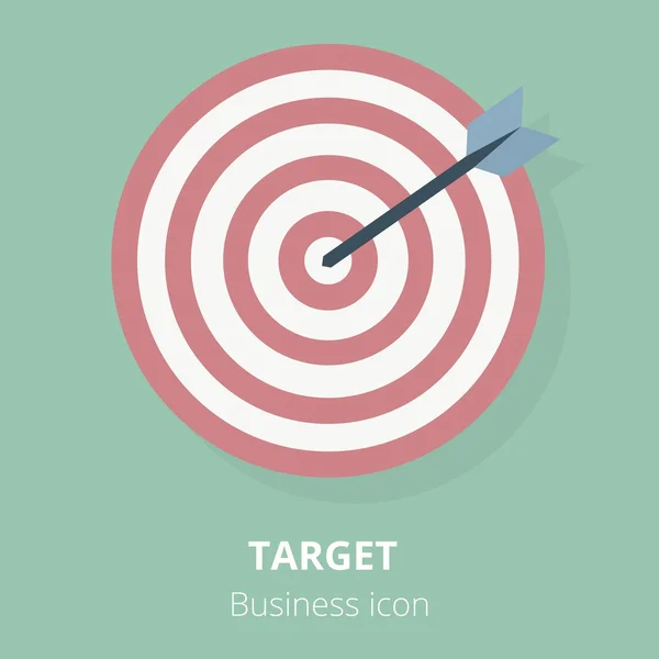 Business icon. Target. Flat vector illustration. — Stock Vector