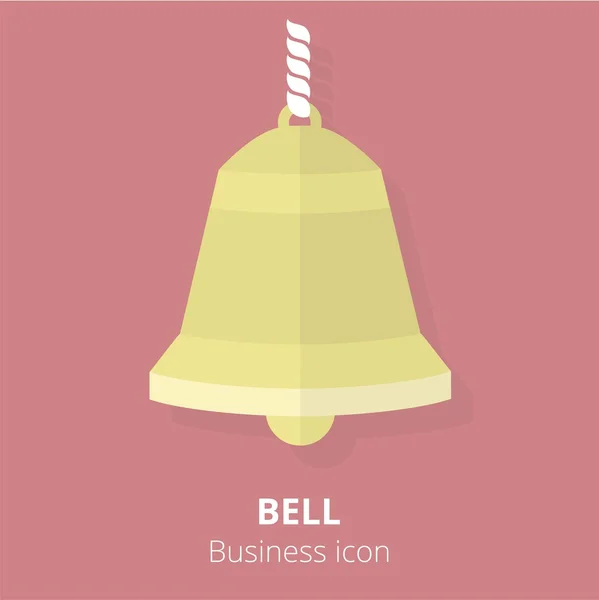 Business icon. Bell. Flat vector illustration. — Stock Vector